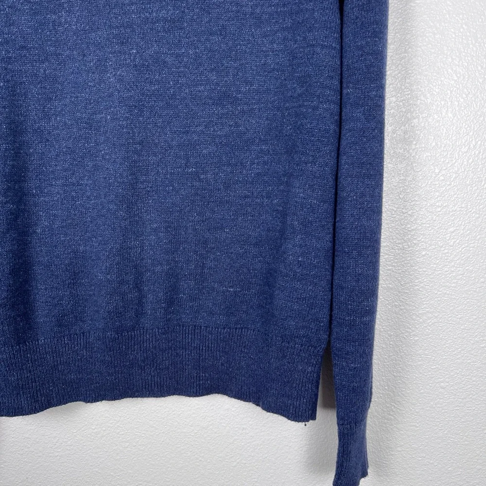 J Crew Men's Cotton Wool Blend Knit Sweater Blue Sz M